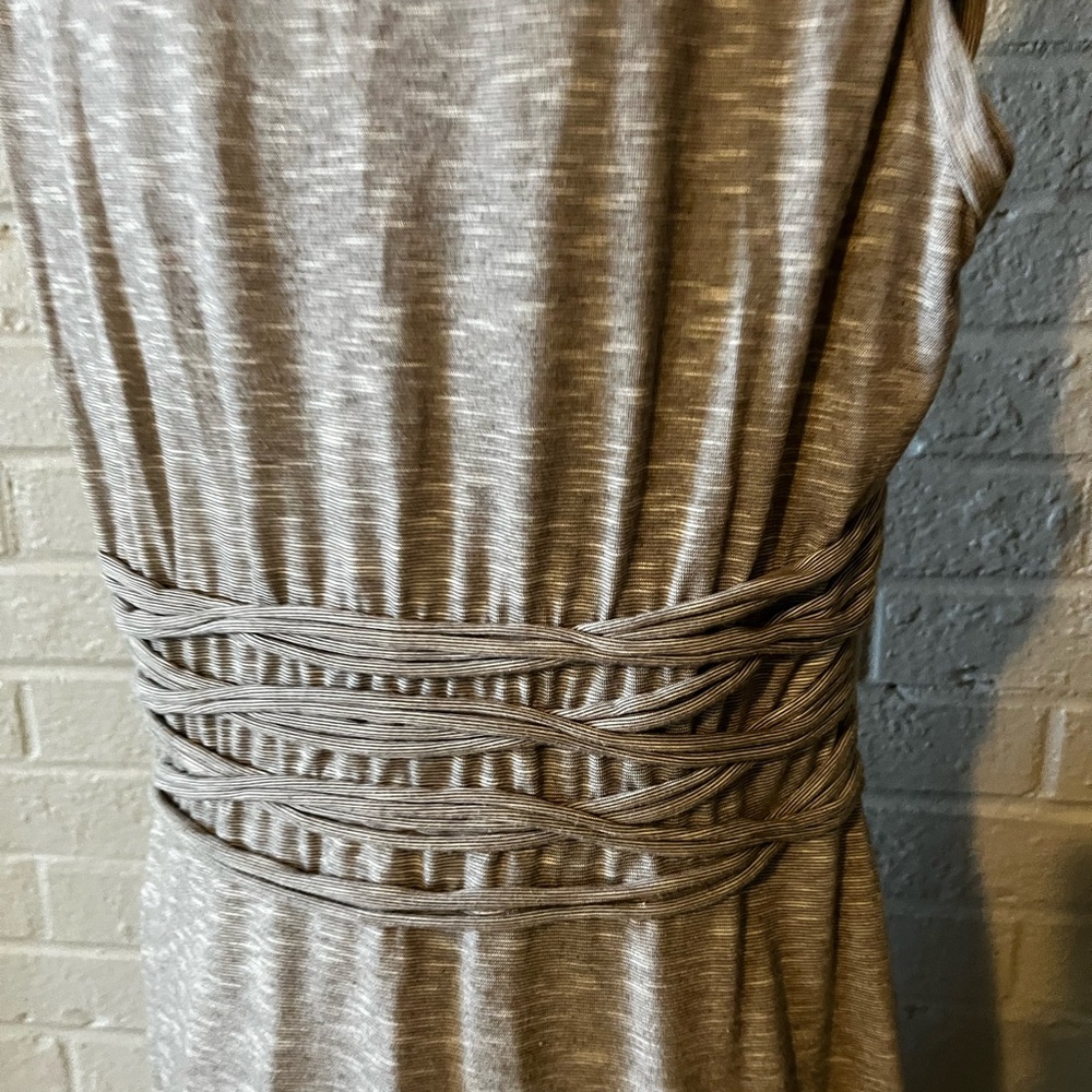 Max Studio Light Gray Flattering Tshirt Dress - image 2